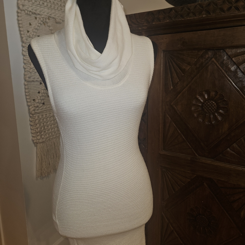 Alice + Olivia Cream Cowl Neck Sweater